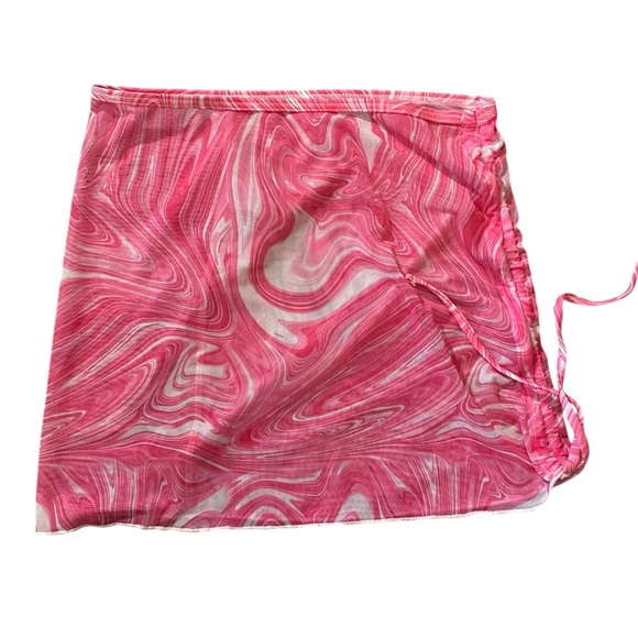 Vibrant Pink Swirl Bikini Bottom & Skirt - Picture 8 of 15